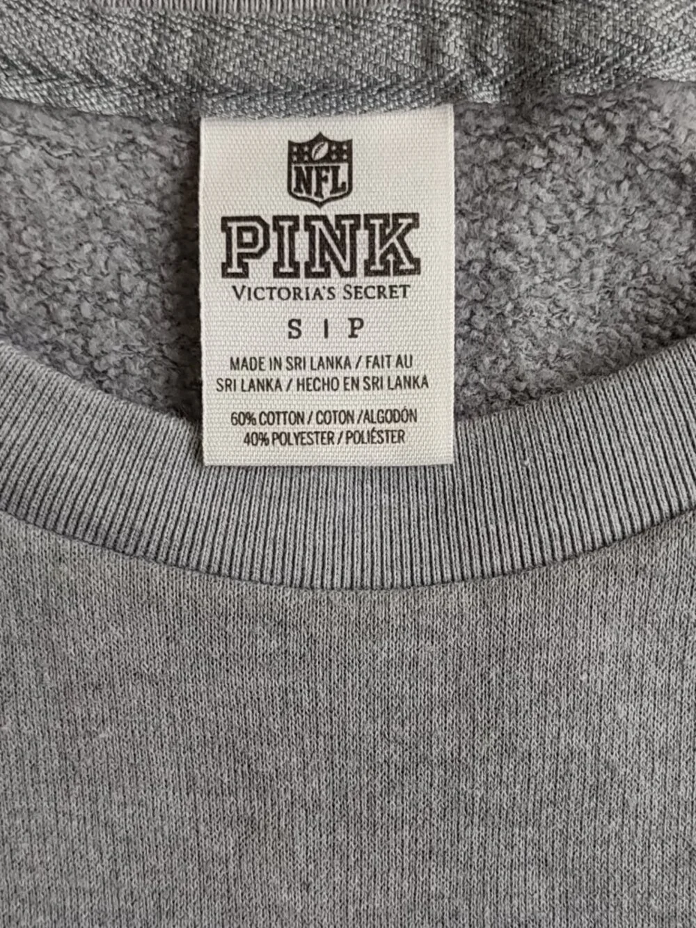 PINK Victoria Secret-NFL New England Patriots Sweatshirt Sz Small Bling Sequin - Picture 7 of 9